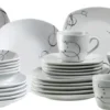 Mäser 921344 Chanson Kombiservice, Für 6 Personen, Weiß, 30-teilig (1 Set)