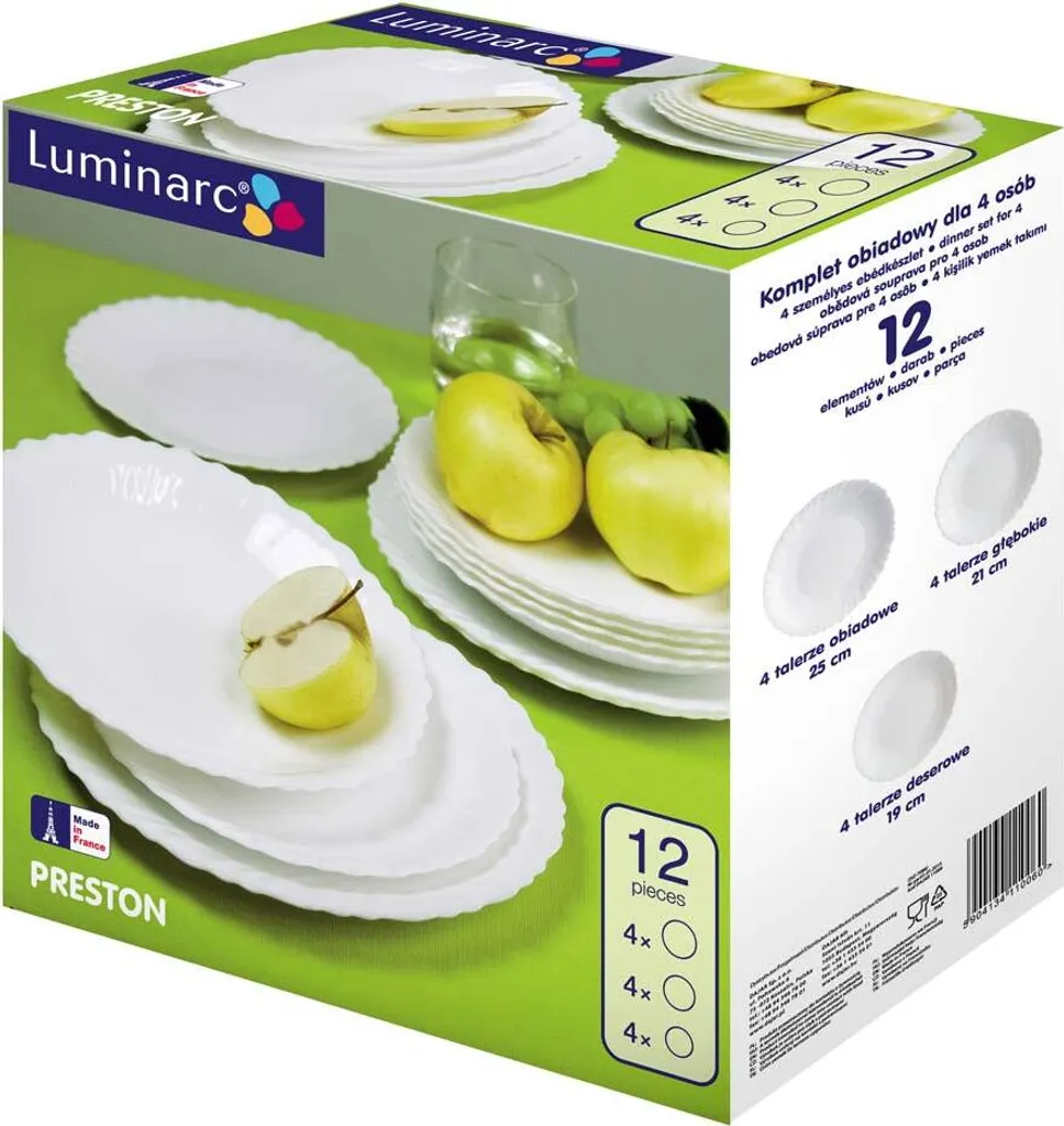 Tafelservice Geschirrset Luminarc 12-tlg. Essservice Teller Hartglas 4 Personen – Bild 7