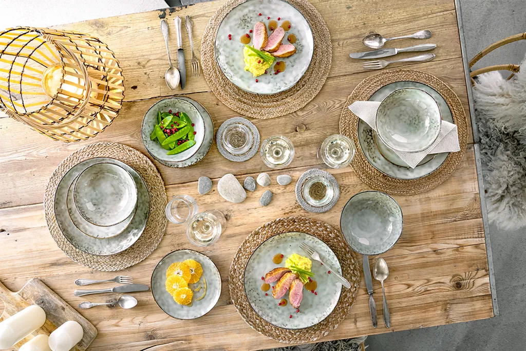 Sänger SÄNGER Steingut Geschirrset Pompei, Tafelservice 12 Teilig Für 4 Personen – Bild 2