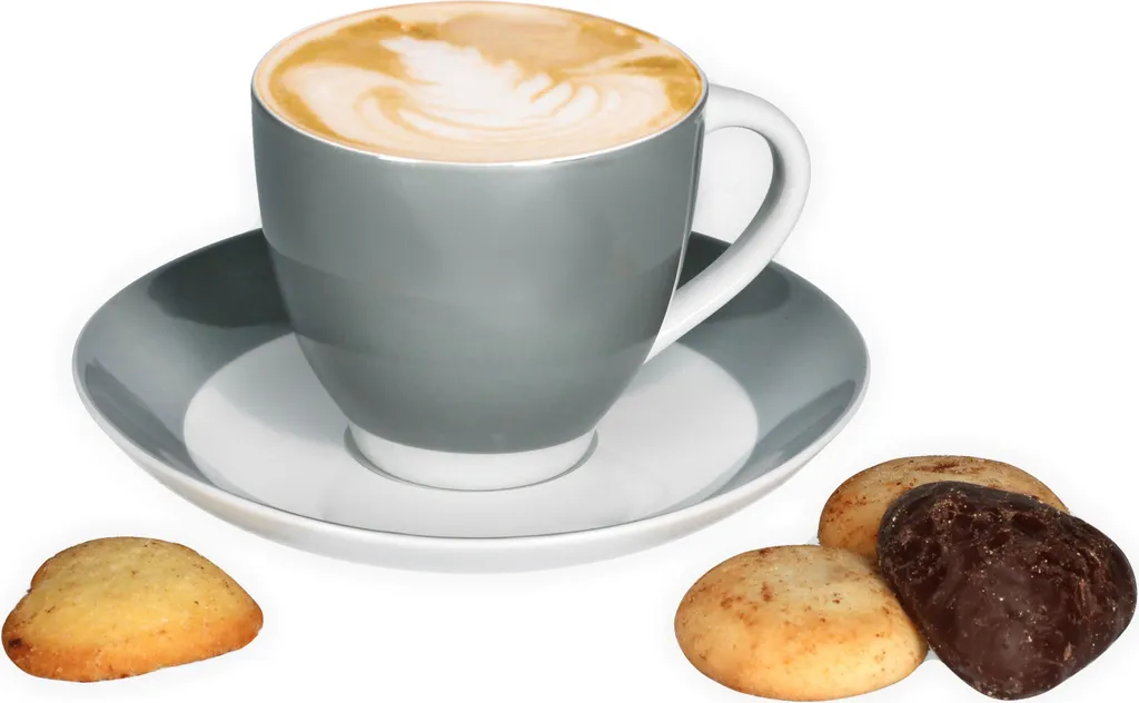 Van Well Kombiservice 30-tlg. Für 6 Personen Serie Vario Porzellan - Farbe Wählbar, Farbe:grau – Bild 5