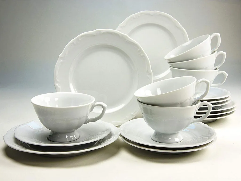 CreaTable 16135 Kombiservice Maria Theresia Für 6 Personen, Porzellan, Weiß (1 Set, 30-teilig) – Bild 6