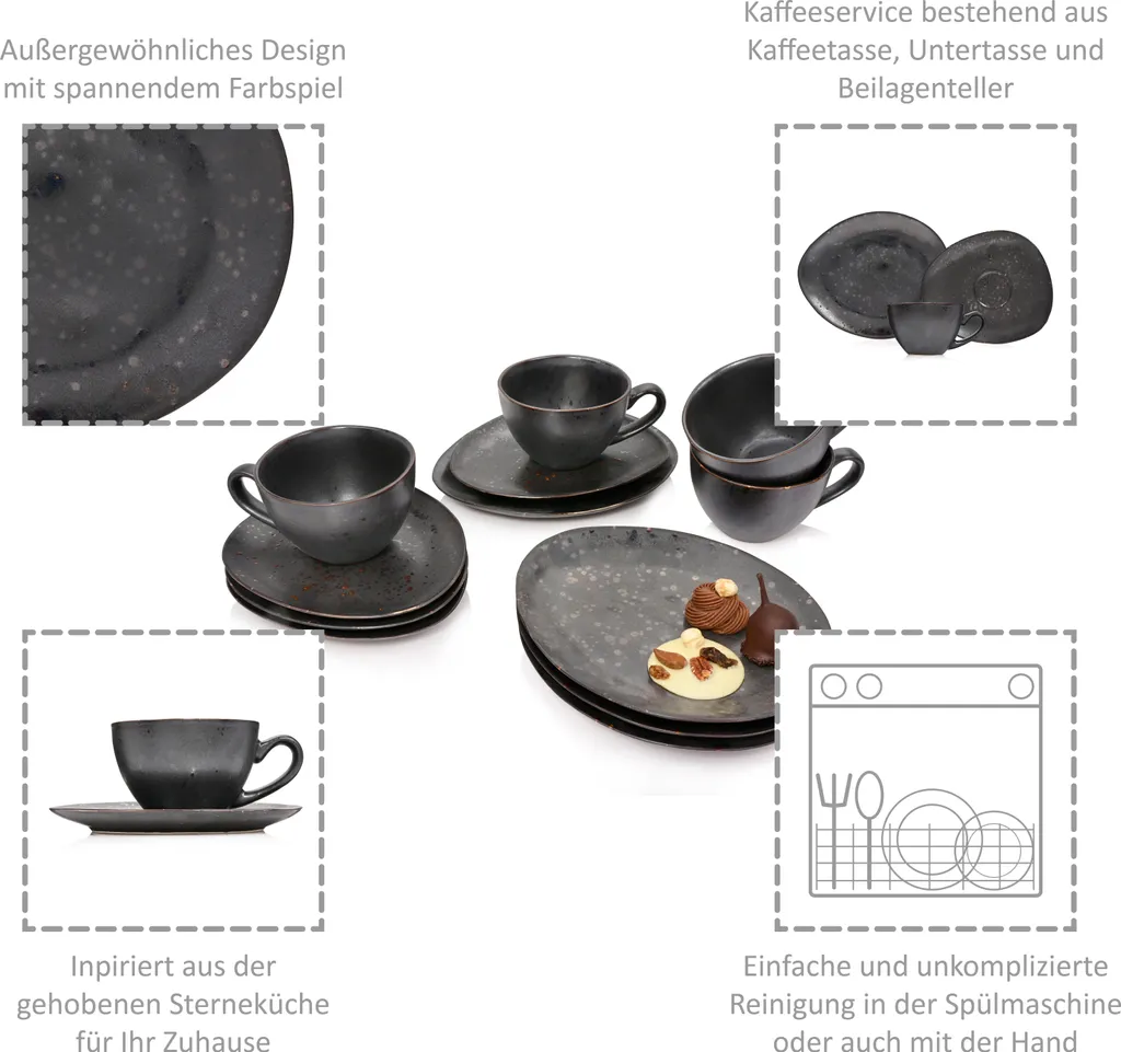 Sänger Kaffeeservice Tombey 12 Teilig – Bild 3