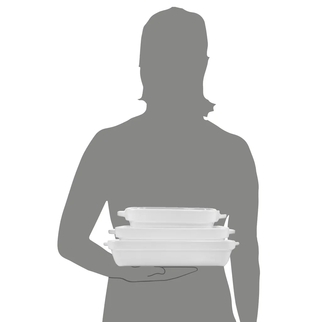 Sänger SÄNGER Auflaufformen Aus Porzellan Weiß 3 Teilig – Bild 6