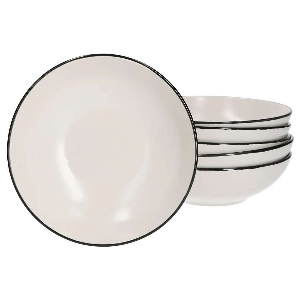 24tlg. Geschirrset Campo Creme 6 Pers. Kaffeebecher Suppenteller Kuchenteller Speiseteller – Bild 4