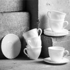 Kaffeeservice Tee-Set Kaffee-Set Tasse Untertasse CADIX 220ml LUMINARC 12-tlg.