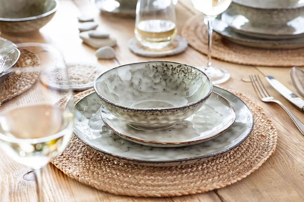 Sänger SÄNGER Steingut Geschirrset Pompei, Tafelservice 12 Teilig Für 4 Personen – Bild 3