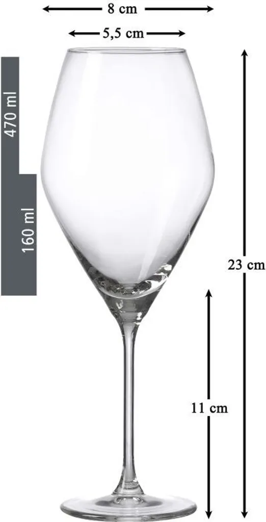 Ritzenhoff & Breker Rotweinglas Salsa 6er Set, Weingläser, Glas, Klar, 470 Ml, 811254 – Bild 4