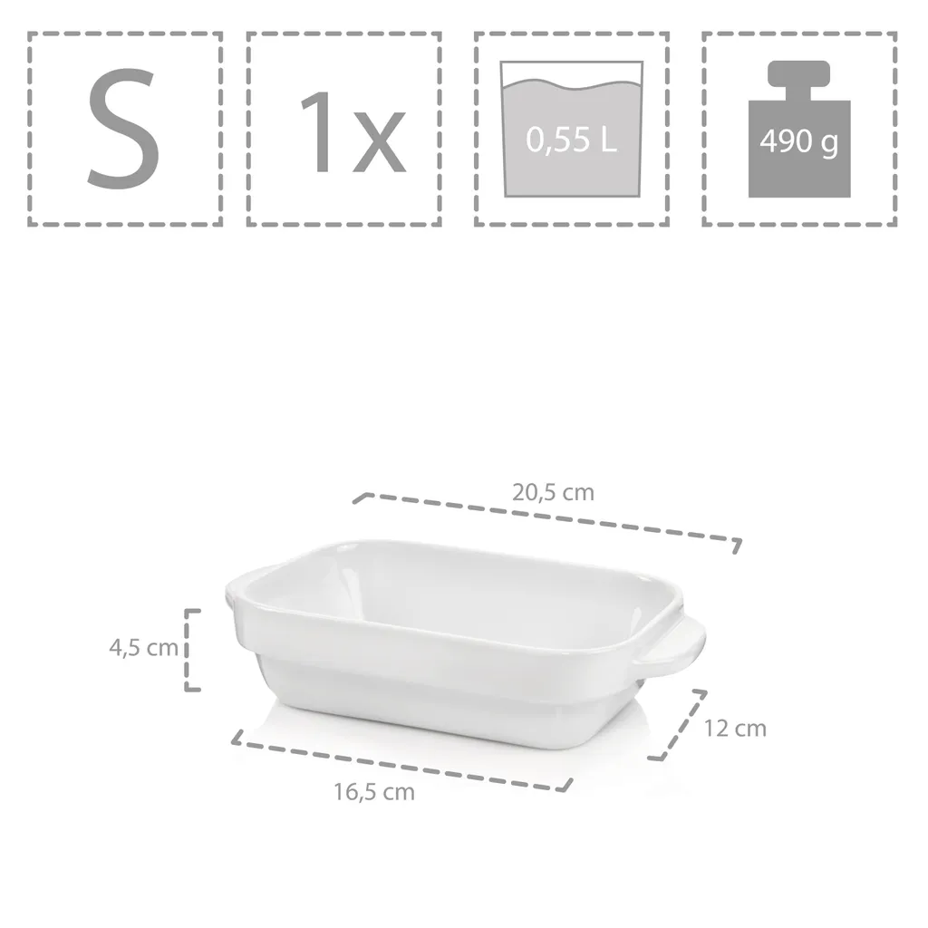 Sänger SÄNGER Auflaufformen Aus Porzellan Weiß 3 Teilig – Bild 5