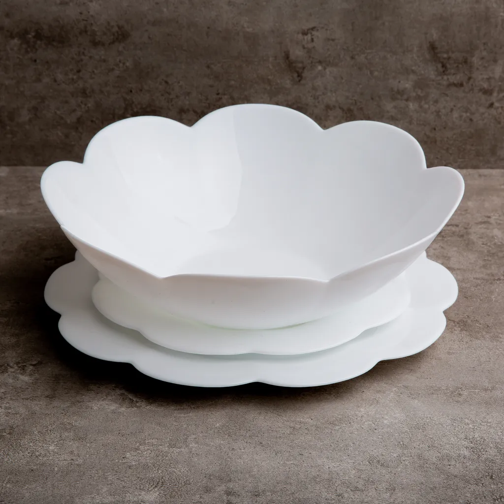 Tafelservice Flore 19 Tlg. Weiß LUMINARC – Bild 3