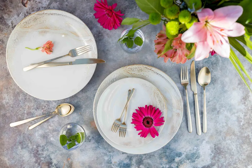 Mäser 931949 Tafelservice Ossia Für 6 Personen, Steinzeug, Weiß/beige (1 Set, 18-teilig) – Bild 8