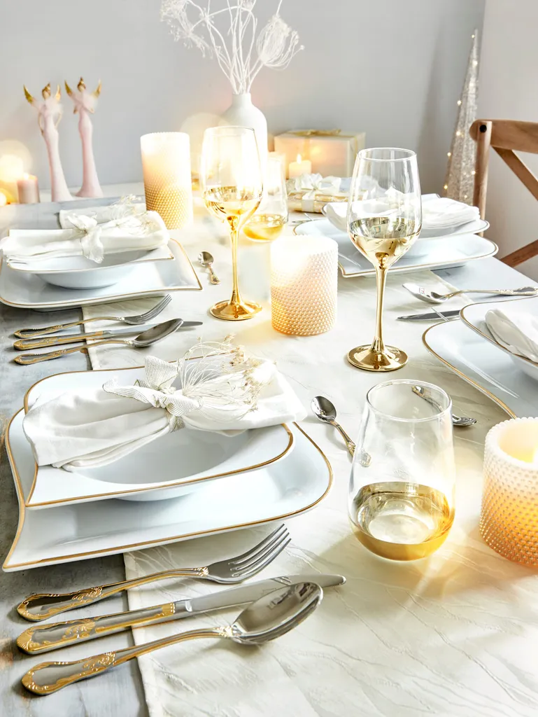 CreaTable 23462 Golden Days Sektglas 170 Ml, Klar (4er Pack) – Bild 3