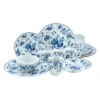 CreaTable 22543 Kombiservice Royal Blue Flower Für 4 Personen, Porzellan, Mehrfarbig (1 Set, 16-teilig)