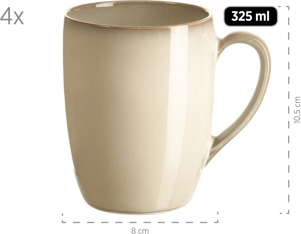 Mäser 931736 Kombiservice Ossia Für 4 Personen, Steinzeug, Grau (1 Set, 16-teilig) – Bild 6