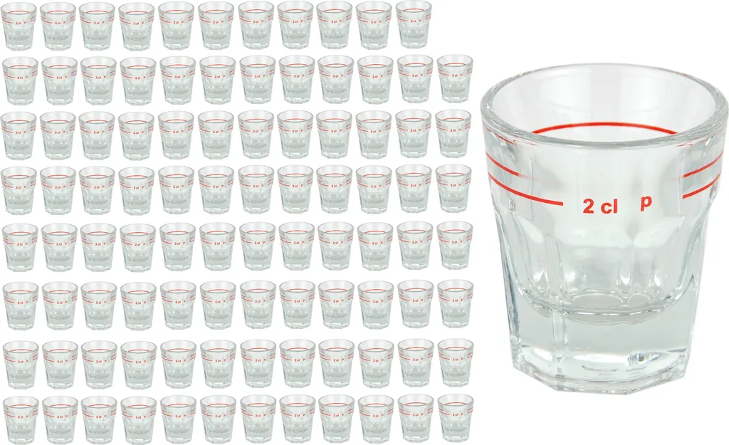 96er Set Stamper Lahnstein Schnapsgläser 2cl Geeicht