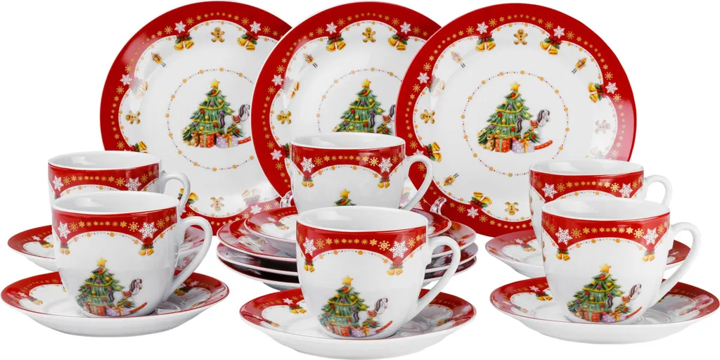 Van Well 18tlg. Kaffeeservice 'Weihnachtszauber'