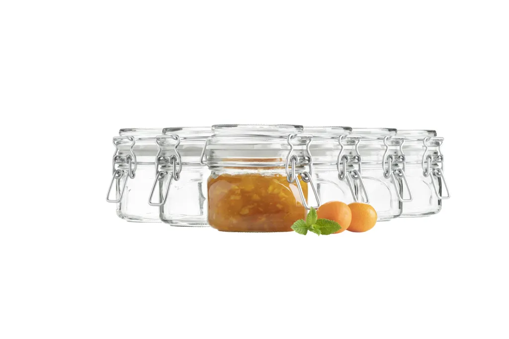 Mäser 931161 Gothika Einmachglas Mit Deckel, 300 Ml, Vorratsgläser Mit Bügelverschluss, Klar (6er Pack) – Bild 3