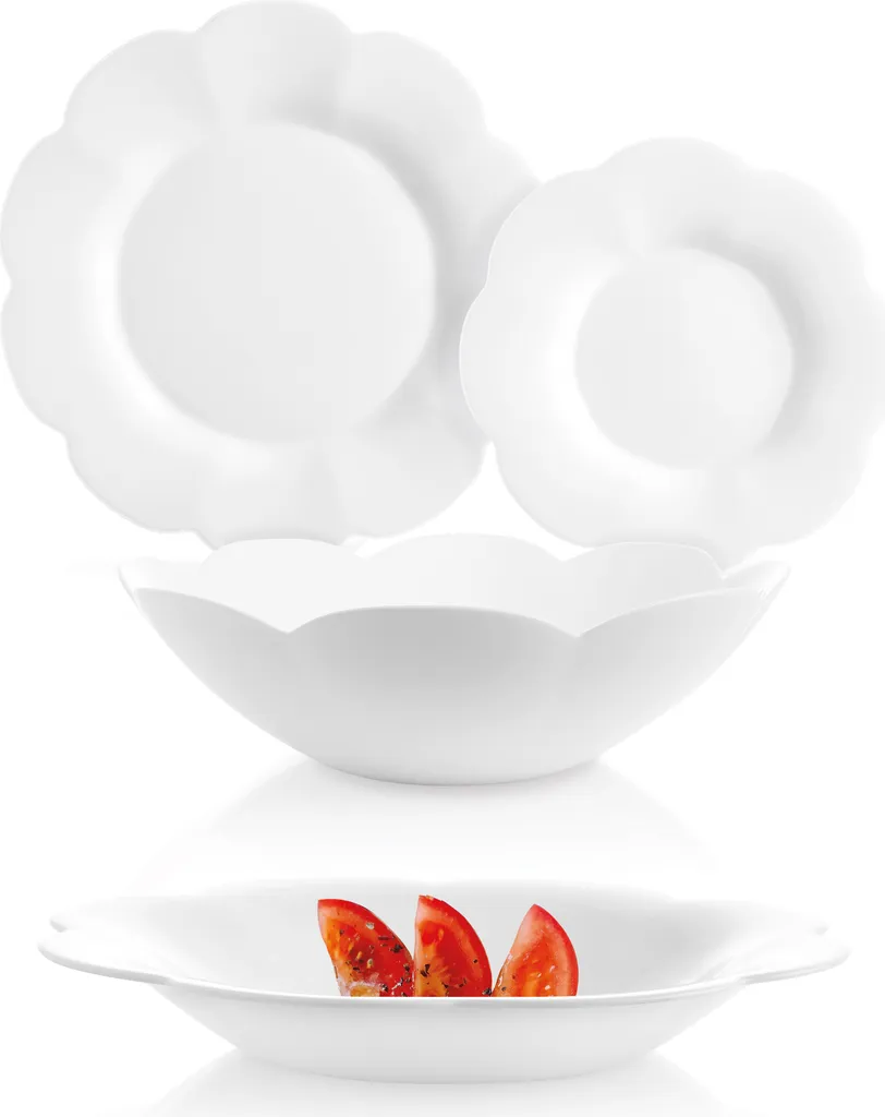 Tafelservice Flore 19 Tlg. Weiß LUMINARC – Bild 5