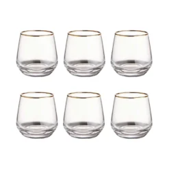 BUTLERS TOUCH OF GOLD 6x Gläser Mit Goldrand 345ml