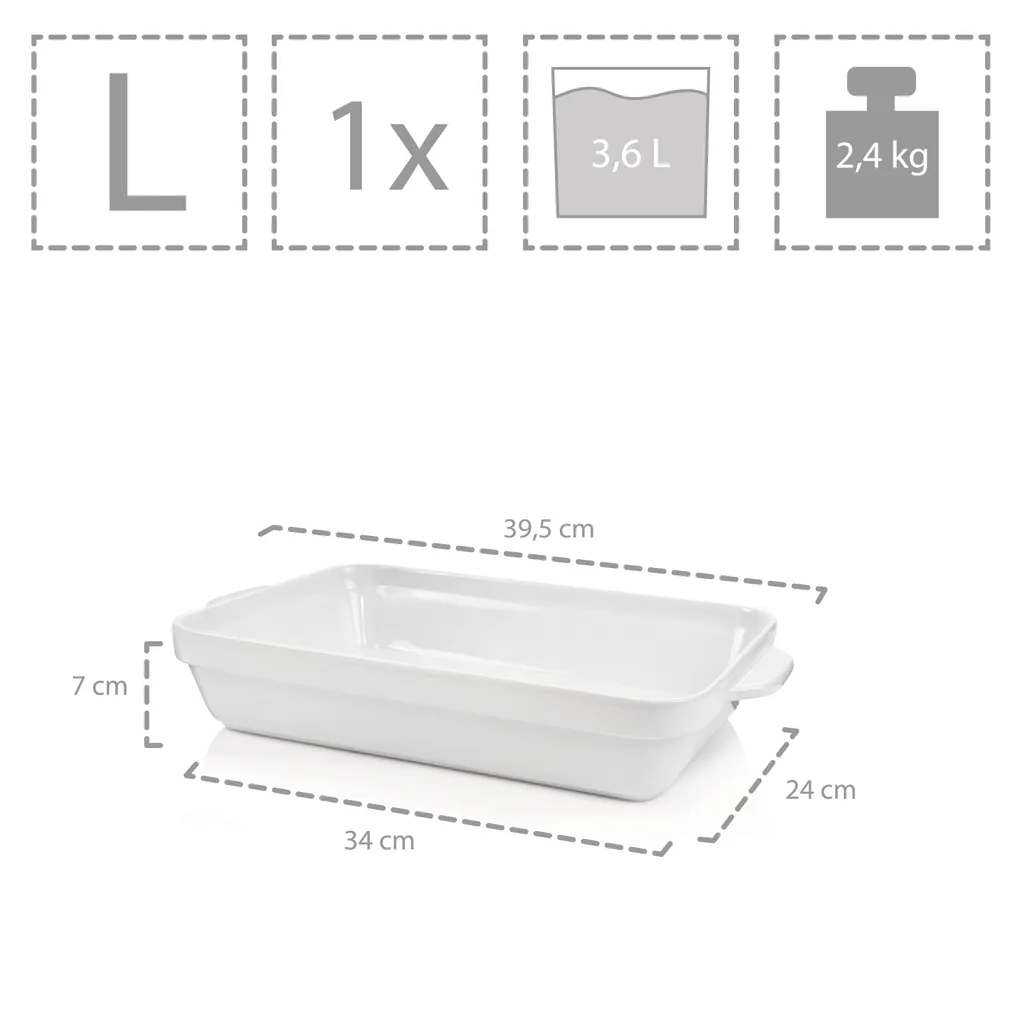 Sänger SÄNGER Auflaufformen Aus Porzellan Weiß 3 Teilig – Bild 3