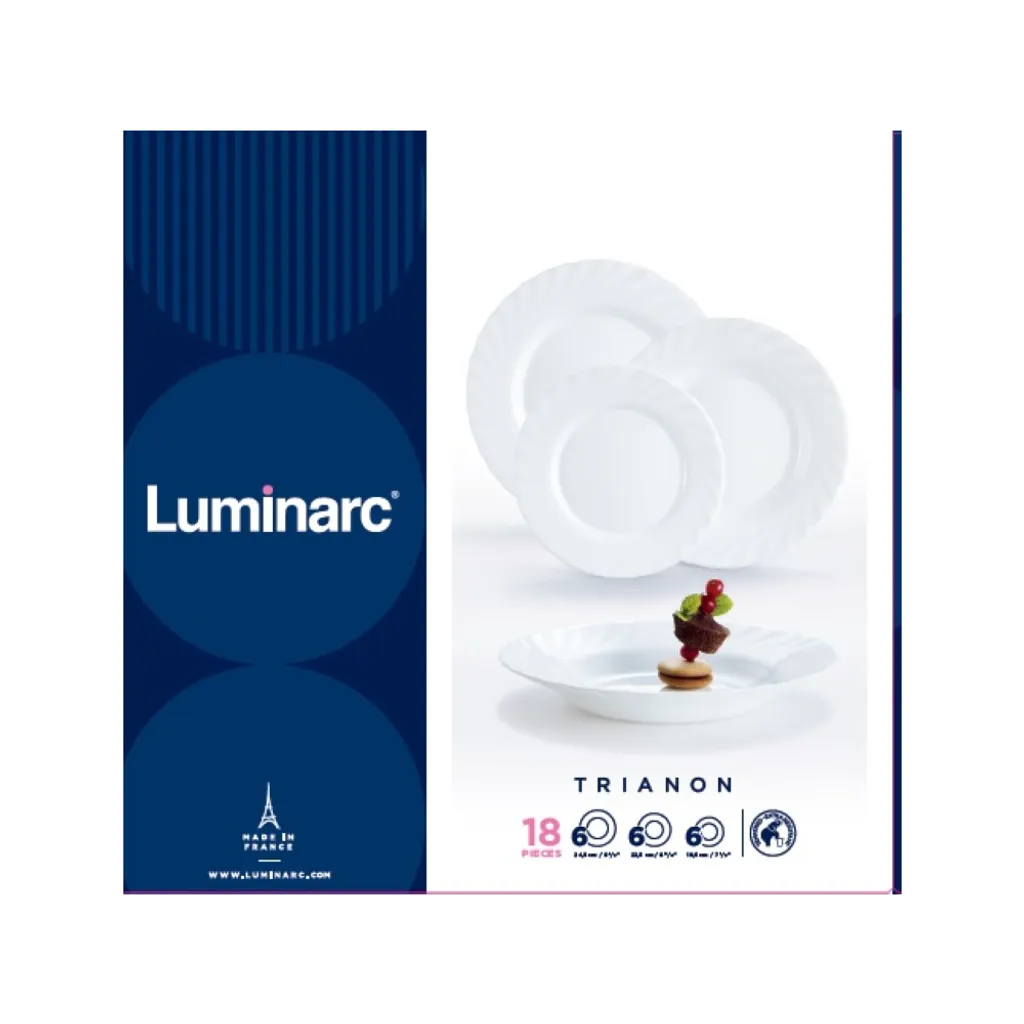 Tafelservice Geschirrset Luminarc 18-tlg. Essservice Teller Hartglas Essteller – Bild 9