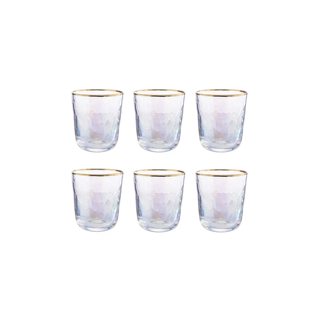 BUTLERS SMERALDA 6x Gläser Mit Goldrand 280ml